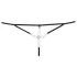 Cottelli - Ženske tange s otvorom - ukrašene kristalima - crne - M/L