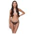 Cottelli - luksuzne otvorene tange s prstenom (crne) - M/L