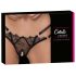 Cottelli - luksuzne otvorene tange s prstenom (crne) - M/L
