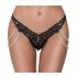Cottelli - luksuzne vezene perle tanga (crna) - M/L