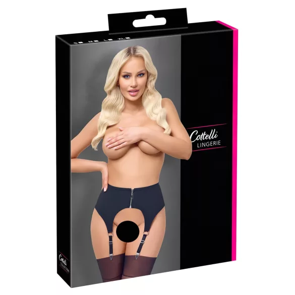 Cottelli - mat podvezica za čarape - crna