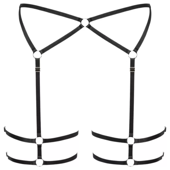 Cottelli - tange s tankim dizajnom - crne - L/XL