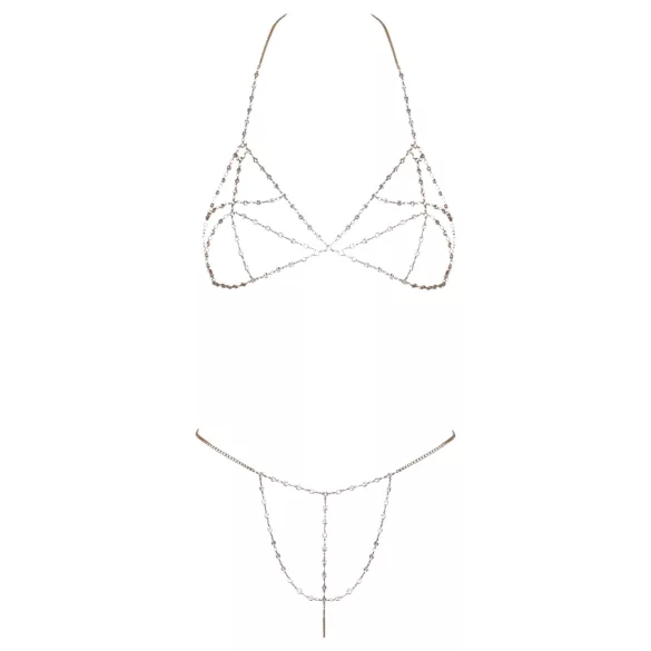 Cottelli - bikini s lancem i cirkonima - srebrna