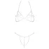 Cottelli - bikini s lancem i cirkonima - srebrna