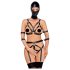 Bad Kitty - ogrlica i maska set (crna) - M