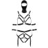 Bad Kitty - ogrlica i maska set (crna) - M