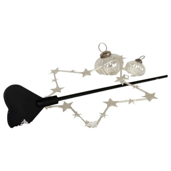 Srce - silikonski bič - crni