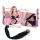Bad Kitty - bič od kože s dildo od stakla - prozirno-crni