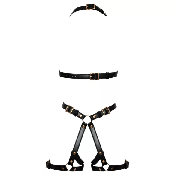 Bad Kitty - otvoreni body s remenjem - crna