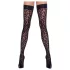 Cottelli Legwear - čarape do bedara s leopard uzorkom - crne - 3