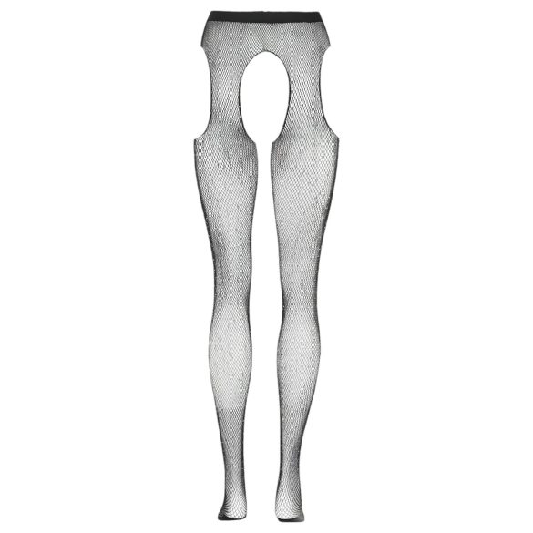Cottelli Legwear - otvorene sjajne čarape - crne - S-L