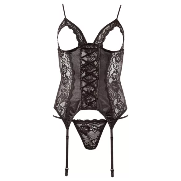 Cottelli - Gornji dio s podesivim podvezicama (crna)