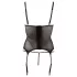 Cottelli - prozirni top s sjajnim prugama - crna - XL