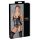 Cottelli Bondage - sjajni grudnjak s lisicama (crni) - XL