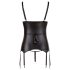 Cottelli Bondage - sjajni grudnjak s lisicama (crni) - XL
