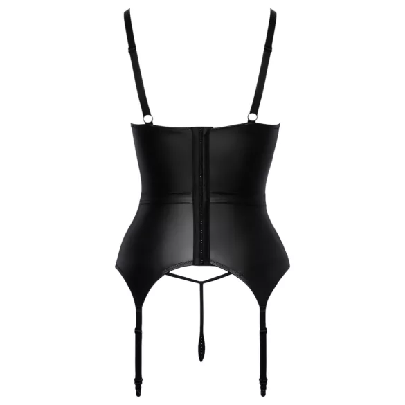 Abierta Fina - grudnjak s podizačem grudi i halterima - crni - L