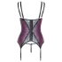 Cottelli Curves - čipkasti, korzetski donji veš set (ljubičasti) - 90D/XL