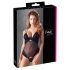 Cottelli - Baršunasti, podesivi crni body - 80B/M