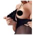 Cottelli - Baršunasti, podesivi crni body - 80B/M