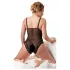 Cottelli Plus Size - čipkasti body - crna - XXL