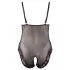 Cottelli Plus Size - čipkasti body - crna - XXXL