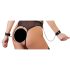 Cottelli Bondage - otvoreni body s lancima (crni) - XL