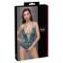 Cottelli - čipkasti otvoreni body s vezicama (zeleni) - XL