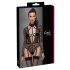 Cottelli - prozirni, remenasti body (crna) - M