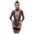 Cottelli - prozirni, remenasti body (crna) - M