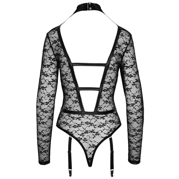 Cottelli - prozirni body s naramenicama - crni - M