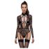 Cottelli - prozirni, remenasti body (crna) - L