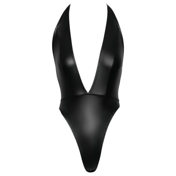 Cottelli Party - sjajni body s ovratnikom - crni - L