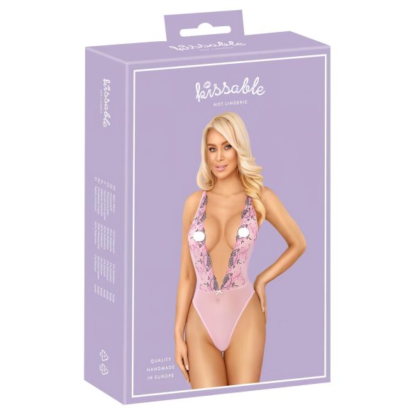 Poljubac - ružičasti vez bodi (ružičasti) - L/XL