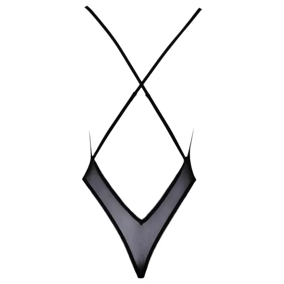 Kissable - crni body s ružičastim vezom