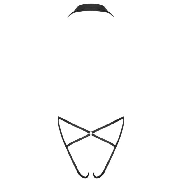 Cottelli Party - seksi body s ovratnikom - crni - M/L