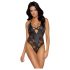 Cottelli Party - cvjetni bodi (crni) - XL