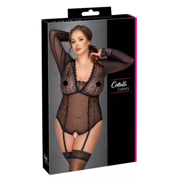 Cottelli Curves - prozirni body (crna)