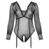 Cottelli Curves - prozirni body (crna)