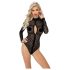 Noir - body s dugim rukavima i uzorkom leoparda (crna) - M