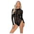 Noir - body s dugim rukavima i uzorkom leoparda (crna) - M