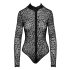 Noir - body s dugim rukavima i uzorkom leoparda (crna) - M