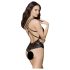 Obsessive 860-TED-1 - super seksi čipkasti bodi (crni) - L/XL
