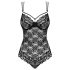 Obsessive 860-TED-1 - super seksi čipkasti bodi (crni) - L/XL