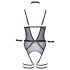 Cottelli Bondage - otvoreni body i lisice (crno) - L