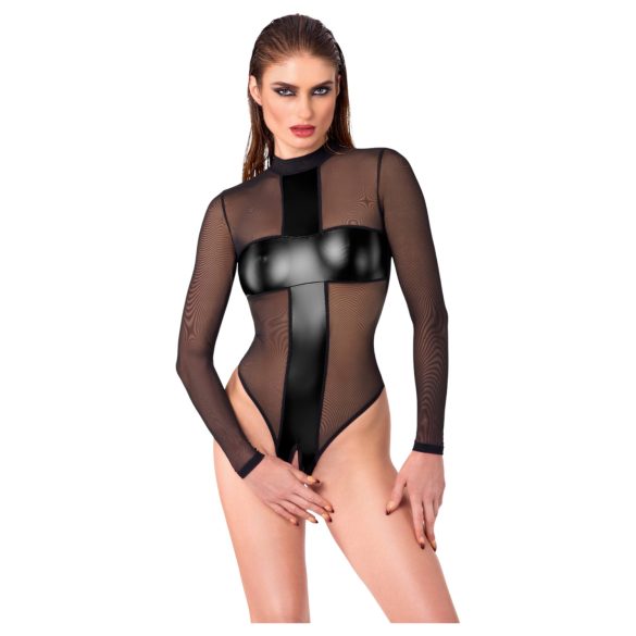 Noir - prozirni body s križem (crni)
