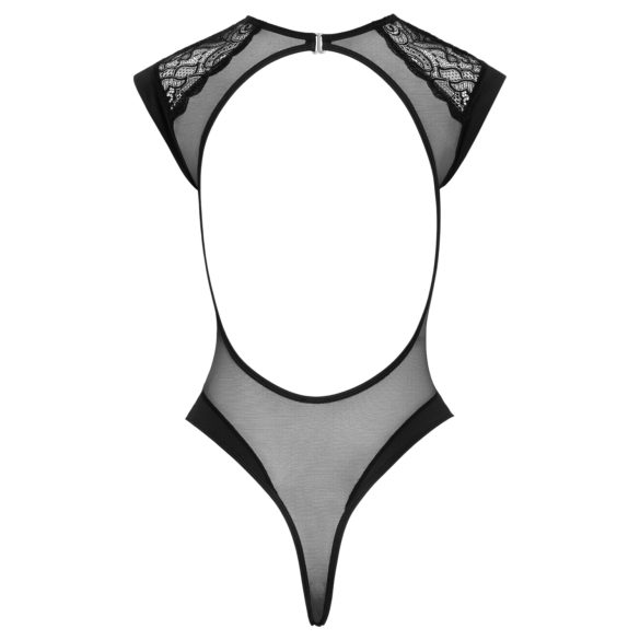 Cottelli - prozirni čipkasti bodi - crna