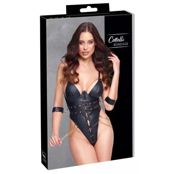 Cottelli - lančani bondage body (crni) - L