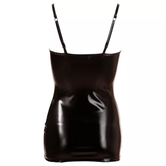 Cottelli - Sexy haljina s vezicama - sjajna crna - M