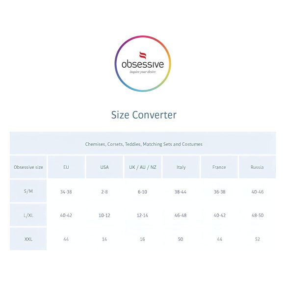 Obsessive - seksi haljina s trakama i tanga - crna - s kristalićima