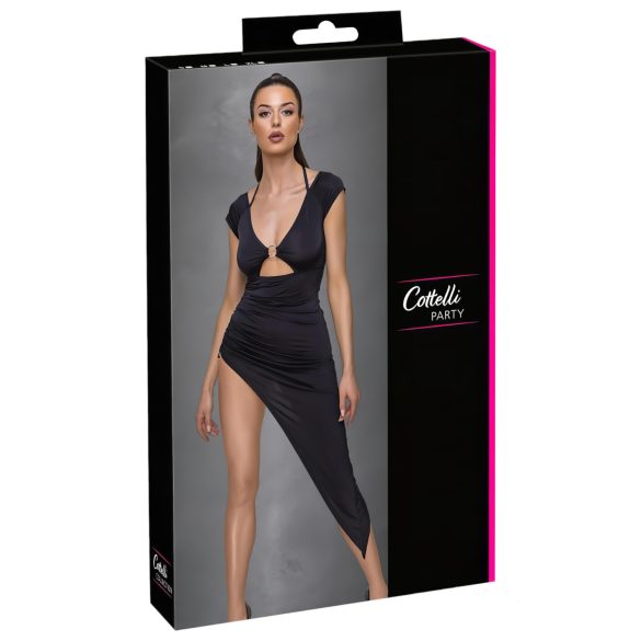 Cottelli Party - asimetrična haljina s prstenovima - crna - L